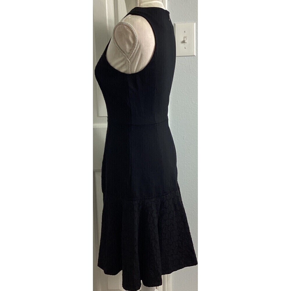 J. Crew Collection Black Paneled Sleeveless Eyelet Dress #A4897 Size 0 - Picture 6 of 12